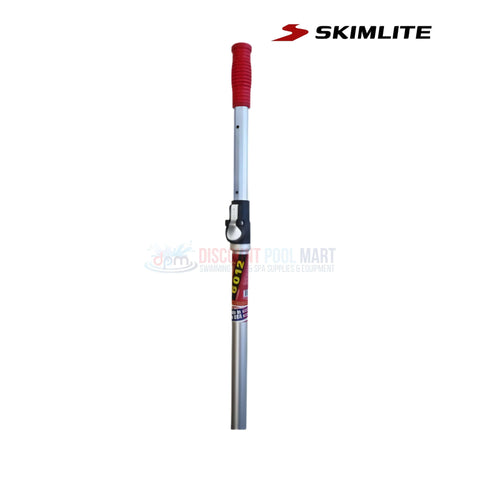 6012 | Skimlite SnapLite Telescopic Pole 6'-12' with Button Lock, shown with red handle, ideal for pool maintenance - Discount Pool Mart.