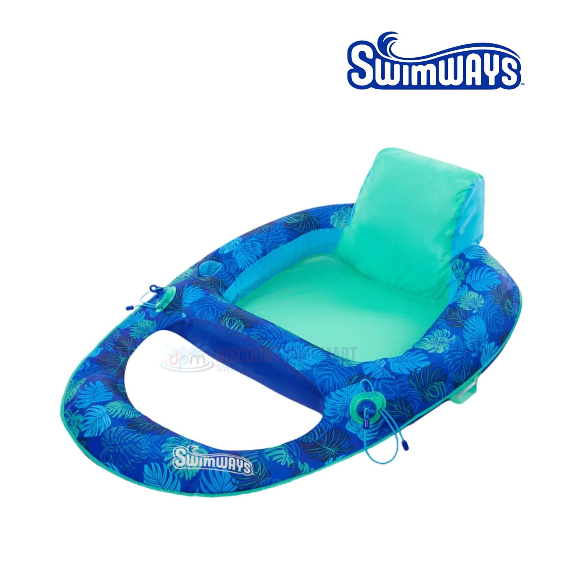 SwimWays Elite Spring Float Recliner 6069308 at Discount Pool Mart DPM, perfect for lounge poolside comfort.