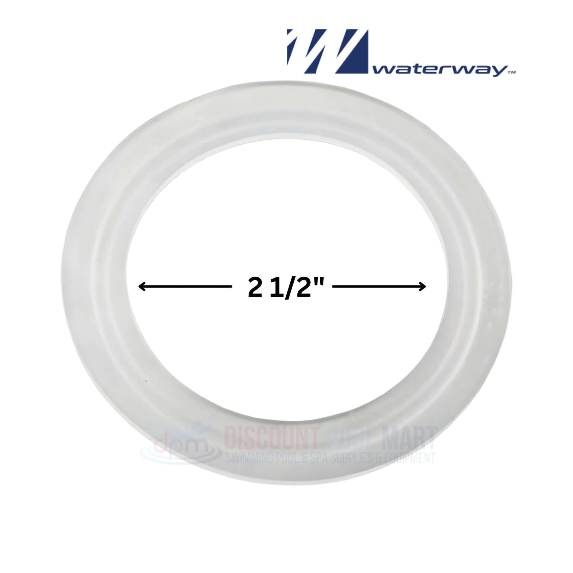 711-6020 | Waterway 2.5" Heater & Pump Union Gasket, white ribbed seal, ideal for pool supplies at Discount Pool Mart.