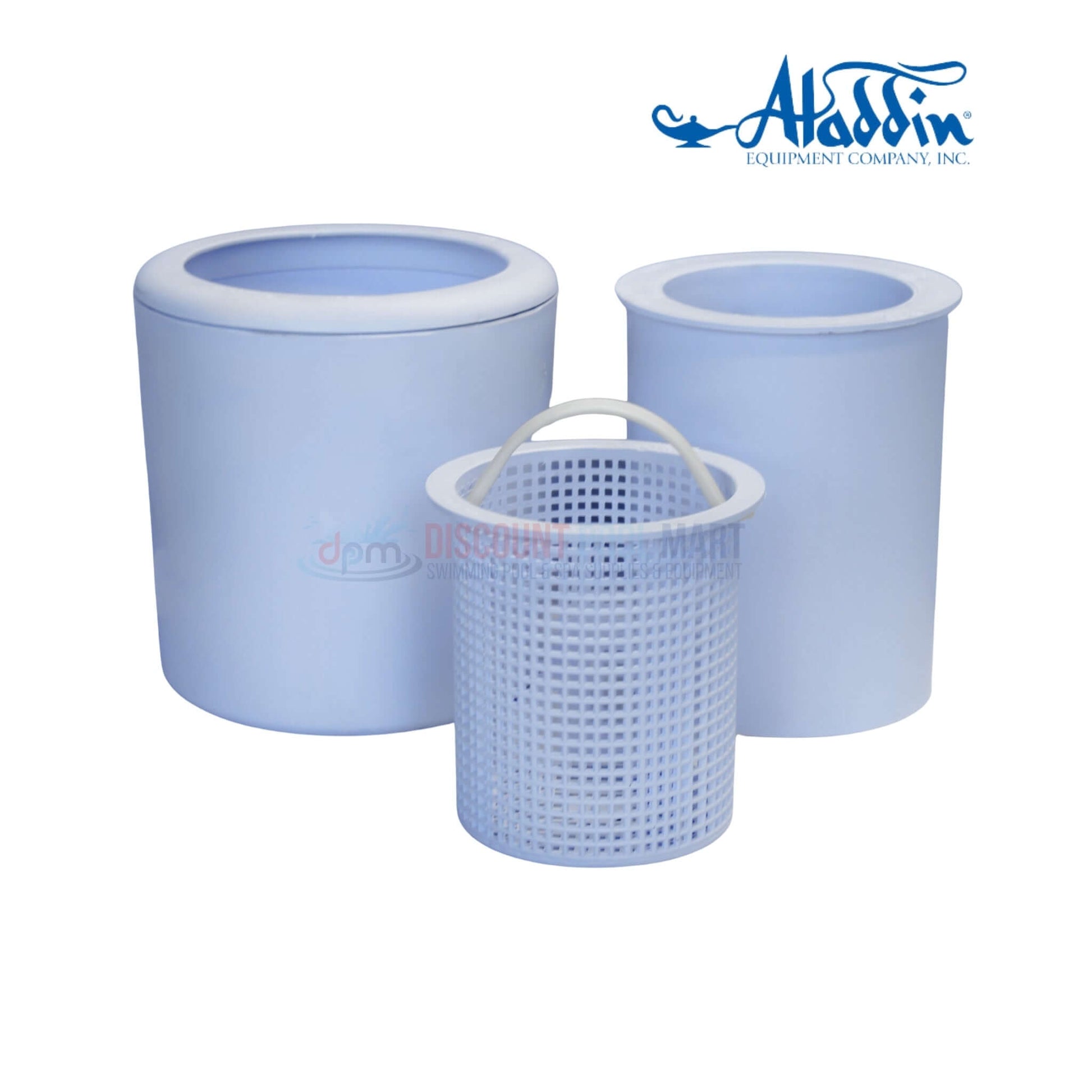 750/750B | Aladdin No Niche Complete Pond Skimmer components. Durable blue filters & baskets. Discount Pool Mart pool supplies.