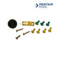 Pentair 78310600 | Brass Junction Box For Lights | 3 Port with screws and connectors for pool installations