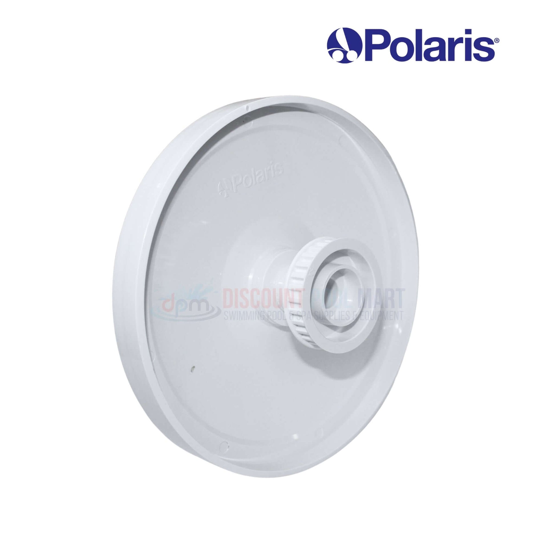 Polaris Double Sided Wheel 9-100-1008 for cleaners, showing a white durable wheel designed for smooth pool navigation. Discount Pool Mart.