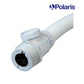 9-100-3100 | Polaris 360 Cleaner Feed Hose showing white corrugated design and Universal Wall Fitting, pool supplies from Discount Pool Mart.