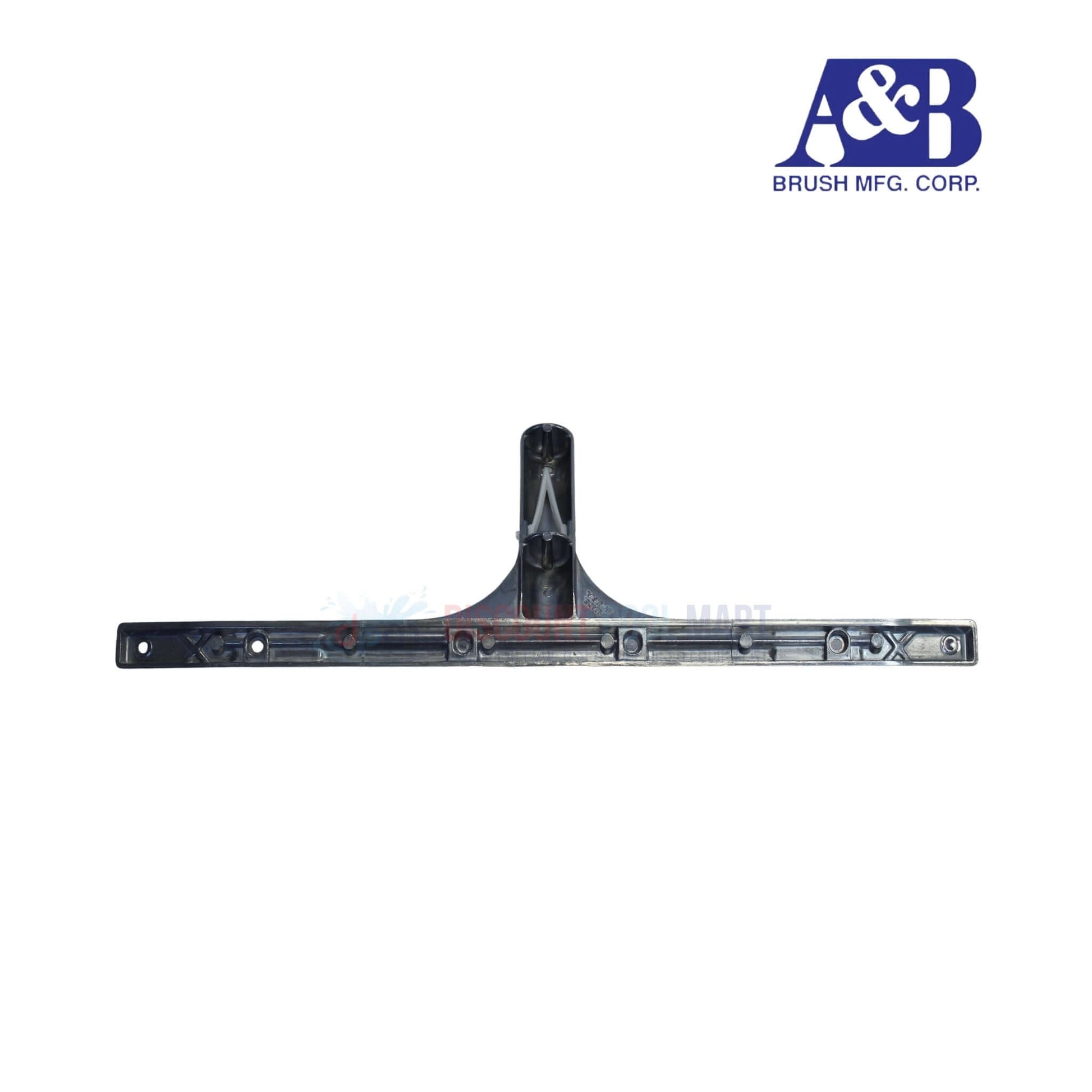 9006 | A&B 18" Curved Back Only Brush Handle from Discount Pool Mart; heavy-duty black aluminum design for pool cleaning.