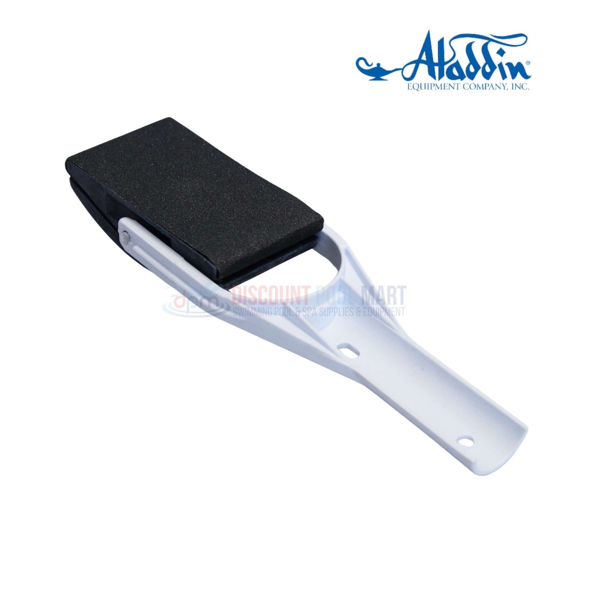 908 | Aladdin Super Sander Pool Stain Remover from Discount Pool Mart with black foam pad, ideal for cleaning pool surfaces.