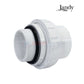 A0553645 | Jandy DEL48/60 2" Side Mount Multiport Valve in white, close-up view, showcasing durable ABS construction. From Discount Pool Mart.