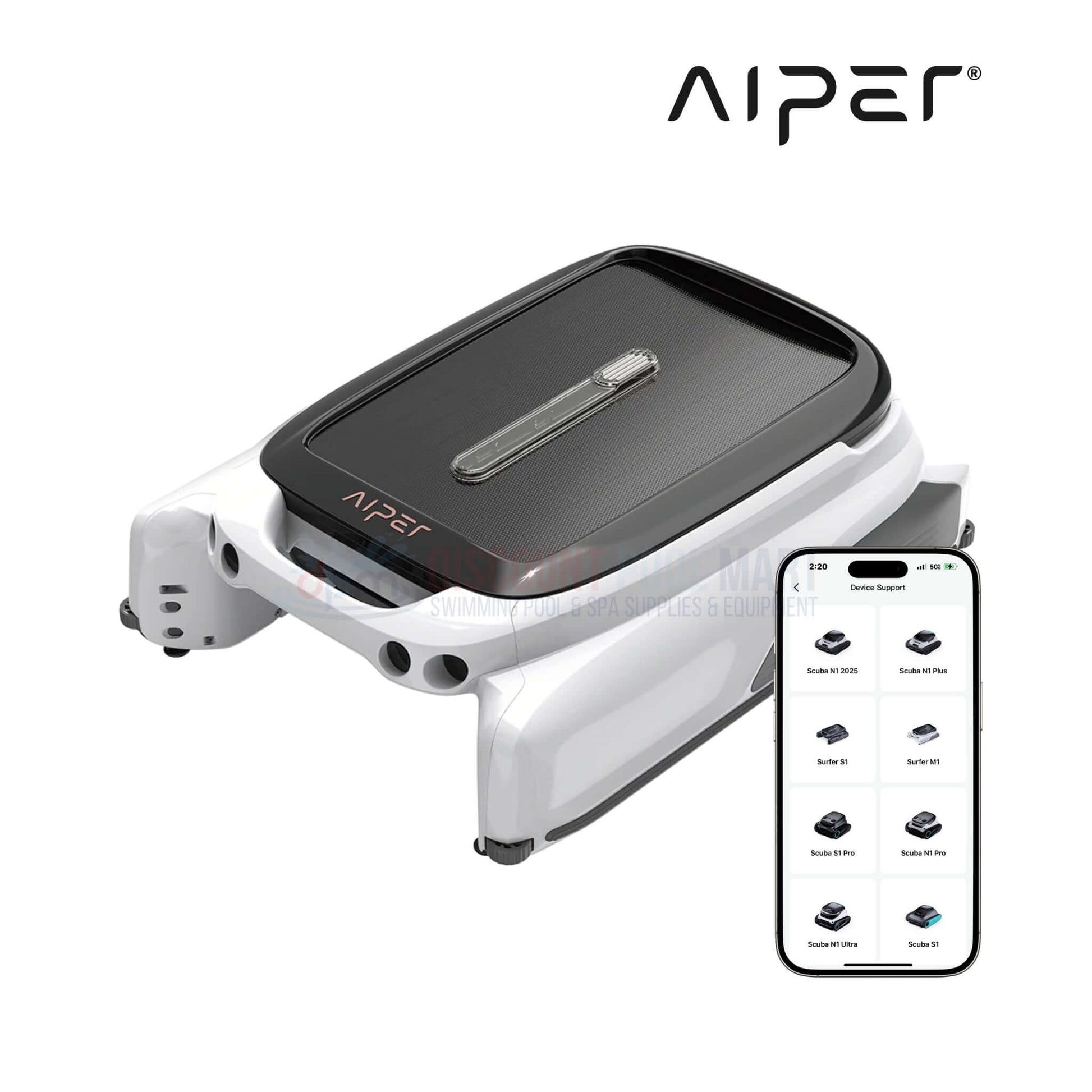 Aiper Surfer M1 Cordless Robotic Pool Skimmer | Solar Charging | DPM SKU: M1