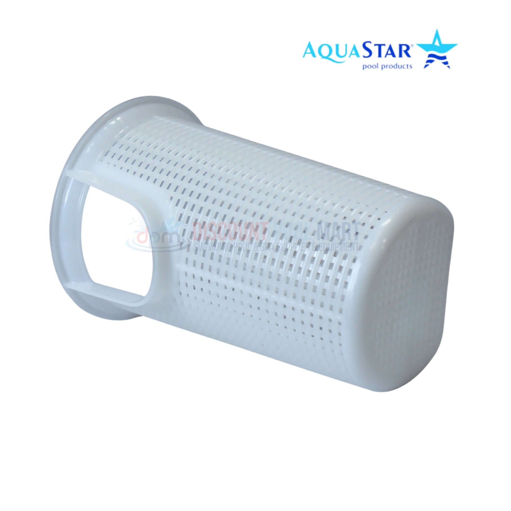 AP1009 AquaStar Pipeline Pump Basket by Discount Pool Mart, white bucket-style, for PLP150S and PLP300S pumps, efficient debris capture.
