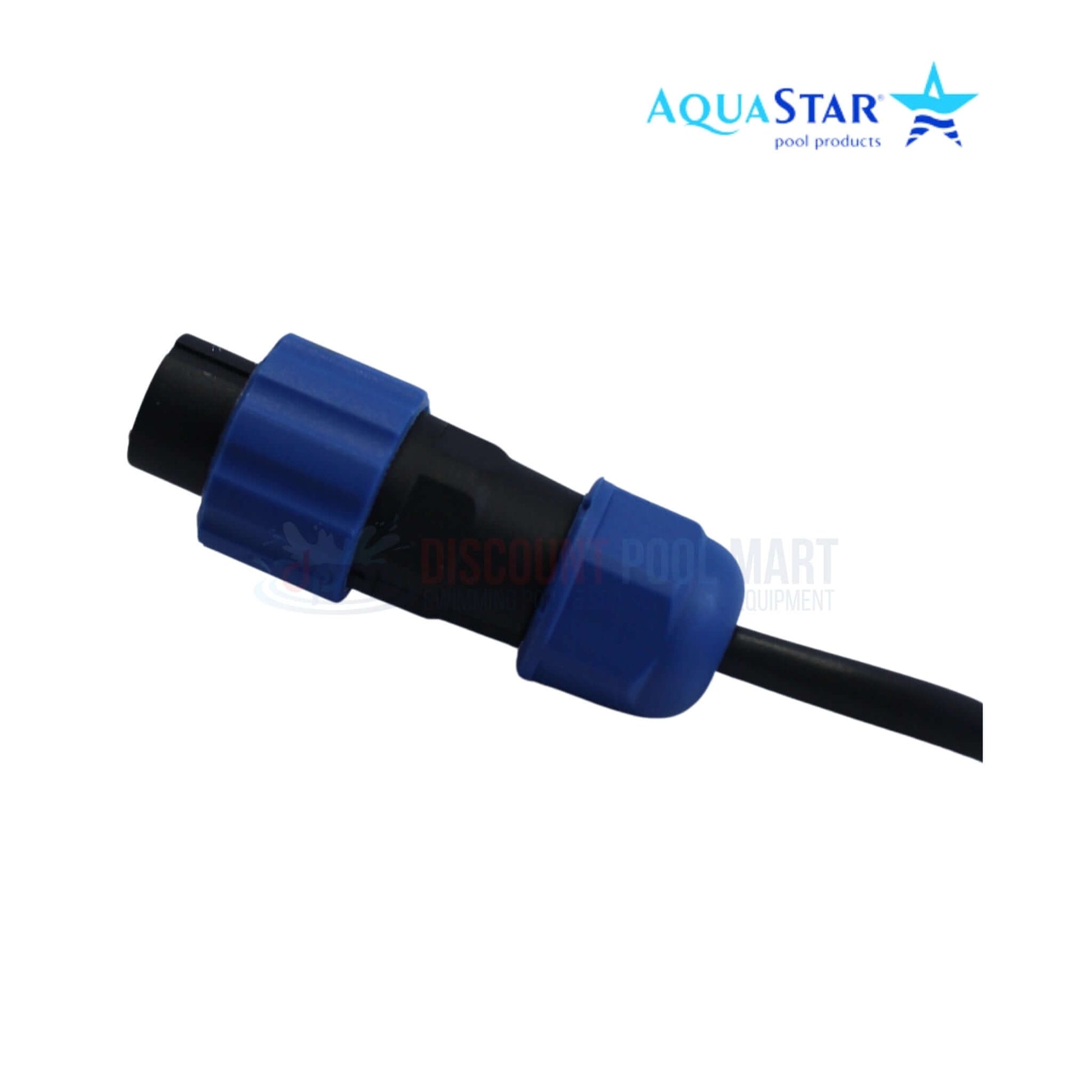 Blue connector of AP2006 | AquaStar Communication Cable 20' for Pipeline Pump, designed for reliable pool control by Discount Pool Mart.