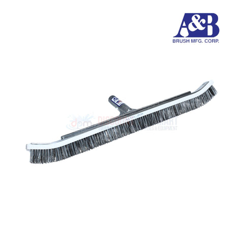 A&B 24" Combo Pool Wall Brush with stainless steel and nylon bristles from Discount Pool Mart DPM for effective cleaning.