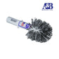 A&B Combo Corner Brush 6510 with stainless steel and nylon bristles from Discount Pool Mart DPM, ideal for pool cleaning.