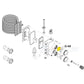 Aladdin Connector Tube O-Ring O-49 assembly diagram for Pentair MasterTemp heaters from Discount Pool Mart DPM.