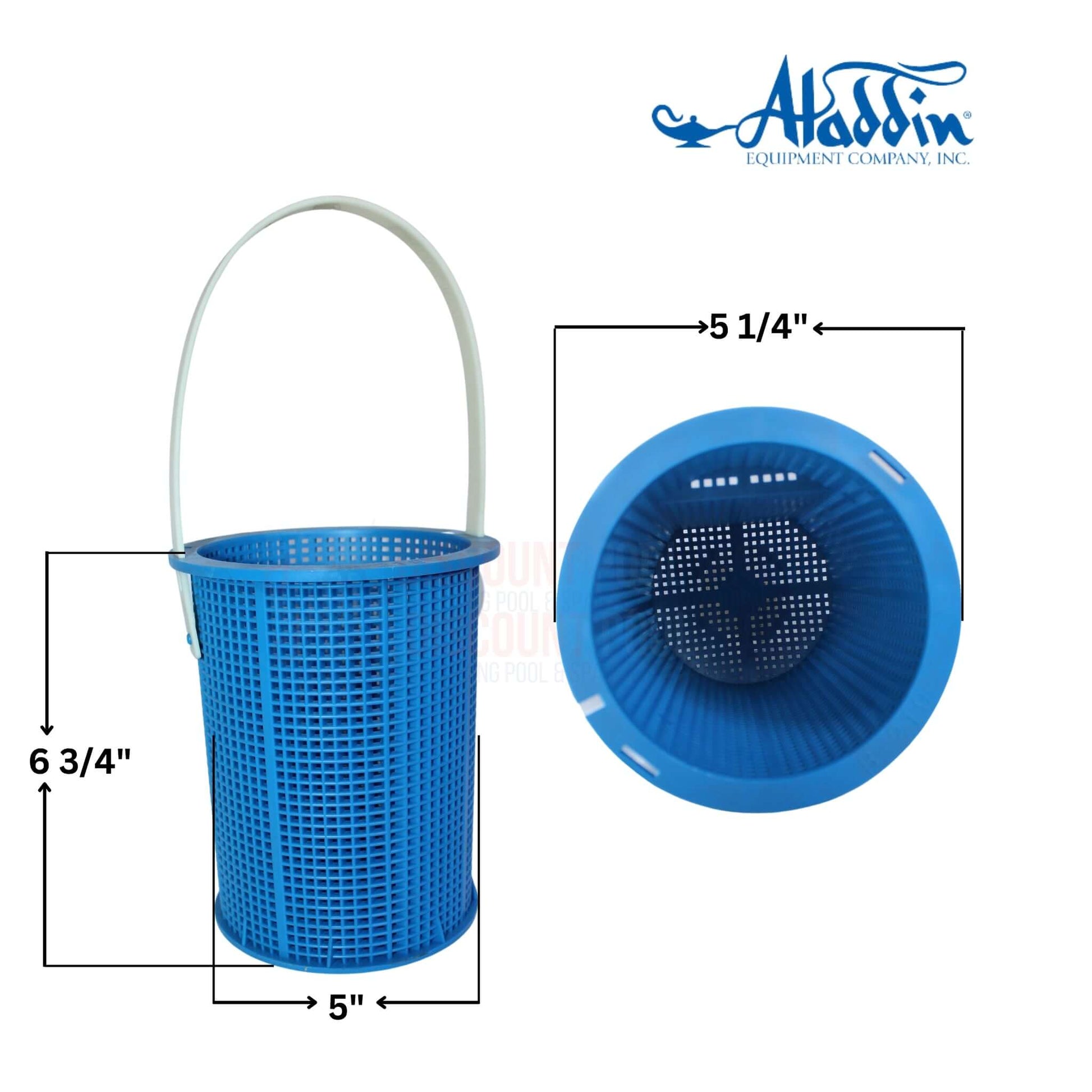 Aladdin B-219 Pump Basket from Discount Pool Mart DPM, durable strainer basket for pool filtration, dimensions 6 3/4" x 5".