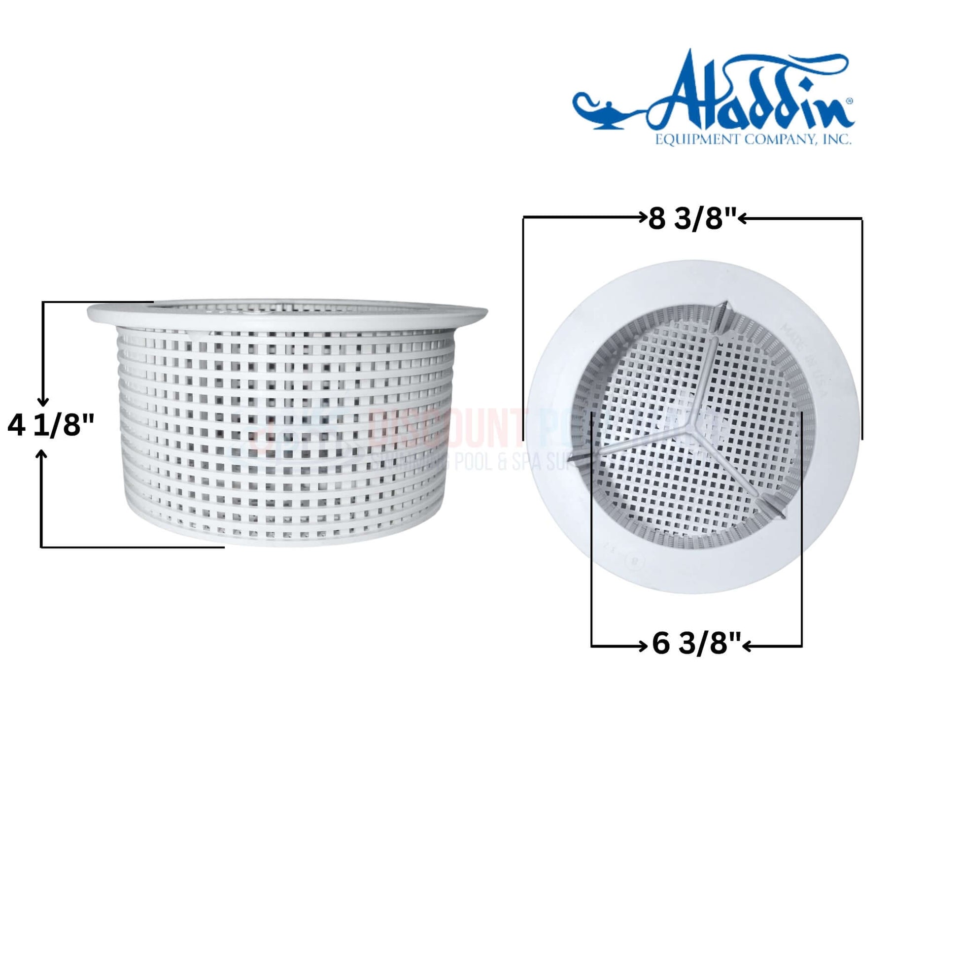 Aladdin Stubby Skimmer Basket B-32, durable pool skimmer replacement, available at Discount Pool Mart DPM.