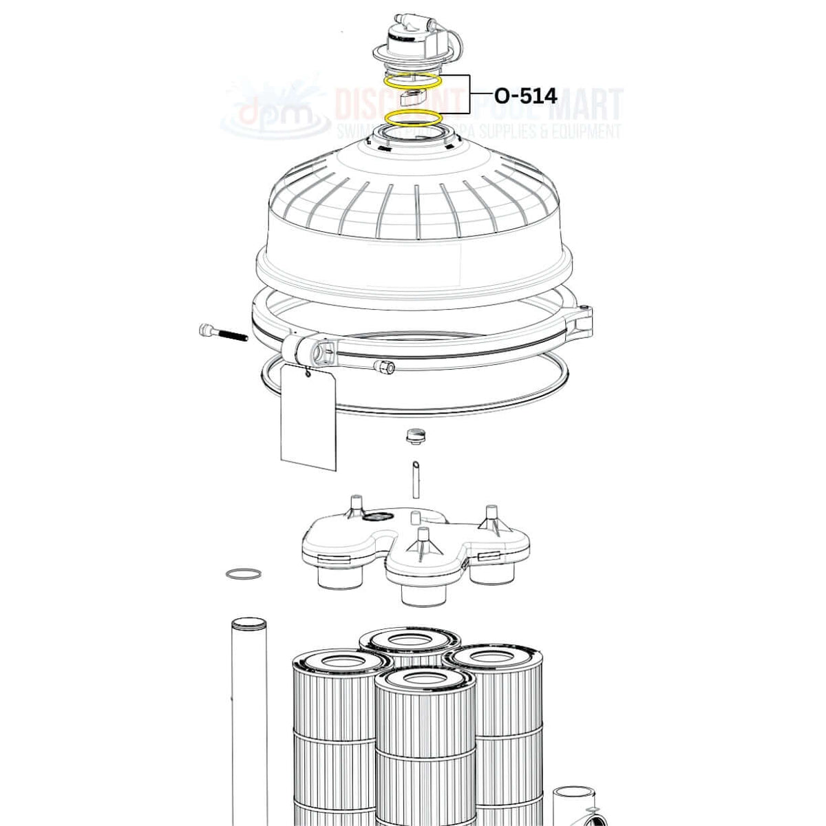 Hayward ProGrid Pool Air Relief Valve Adapter With O-Ring – Durable, Corrosion-Resistant Replacement