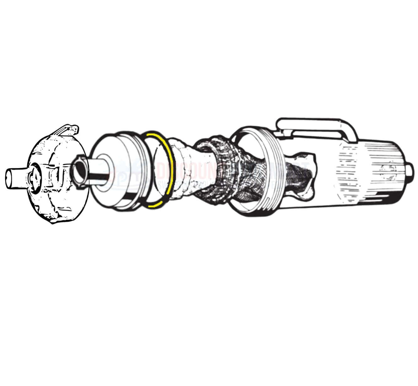 Illustration of Aladdin O Ring Replacement for Pentair Leaf Canister R211084K from Discount Pool Mart DPM.