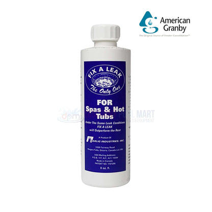 American Granby Fix-A-Leak sealant for spas and hot tubs, 8oz, from Discount Pool Mart (DPM), effective leak solution.