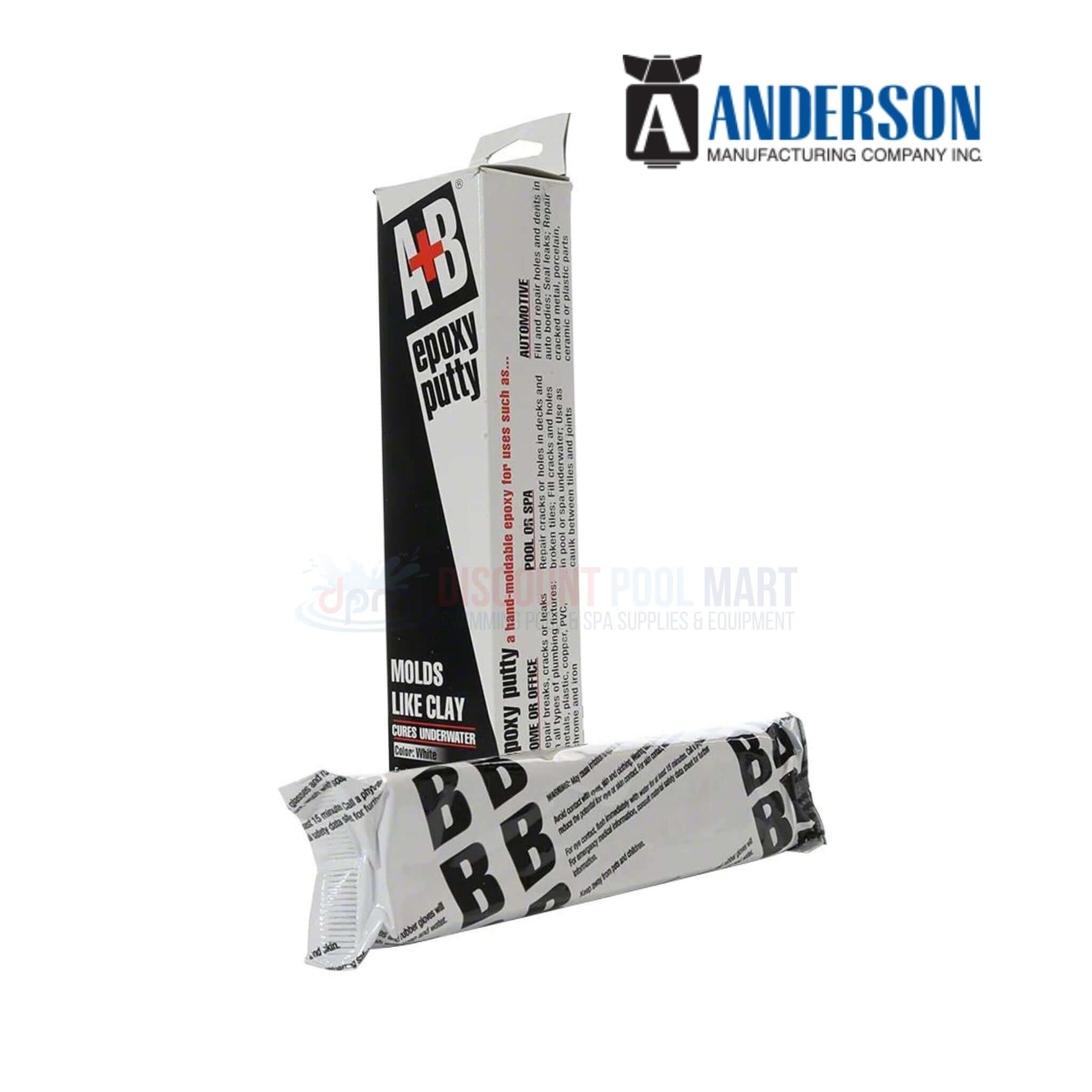 Anderson A+B Epoxy Putty 14 oz 9904K for pool repair. Available at Discount Pool Mart DPM.