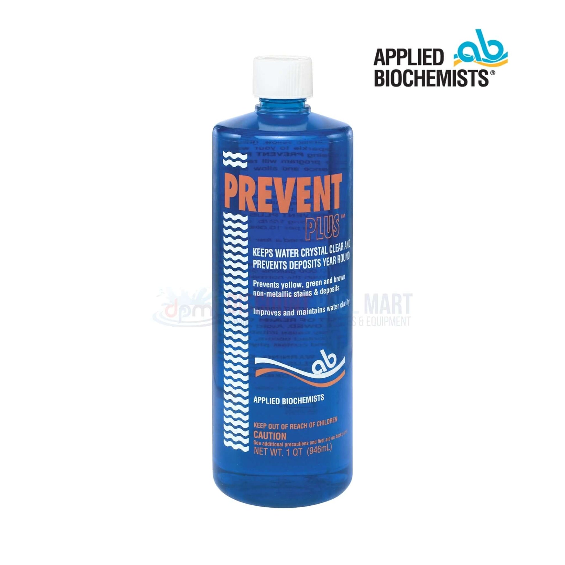 Applied Biochemists Prevent Plus Clarifier 32oz by Discount Pool Mart DPM for clear spa water maintenance.