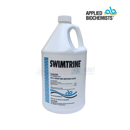 Applied Biochemists Swimtrine Plus pool algaecide, 1 gallon, kills green and mustard algae, Discount Pool Mart.