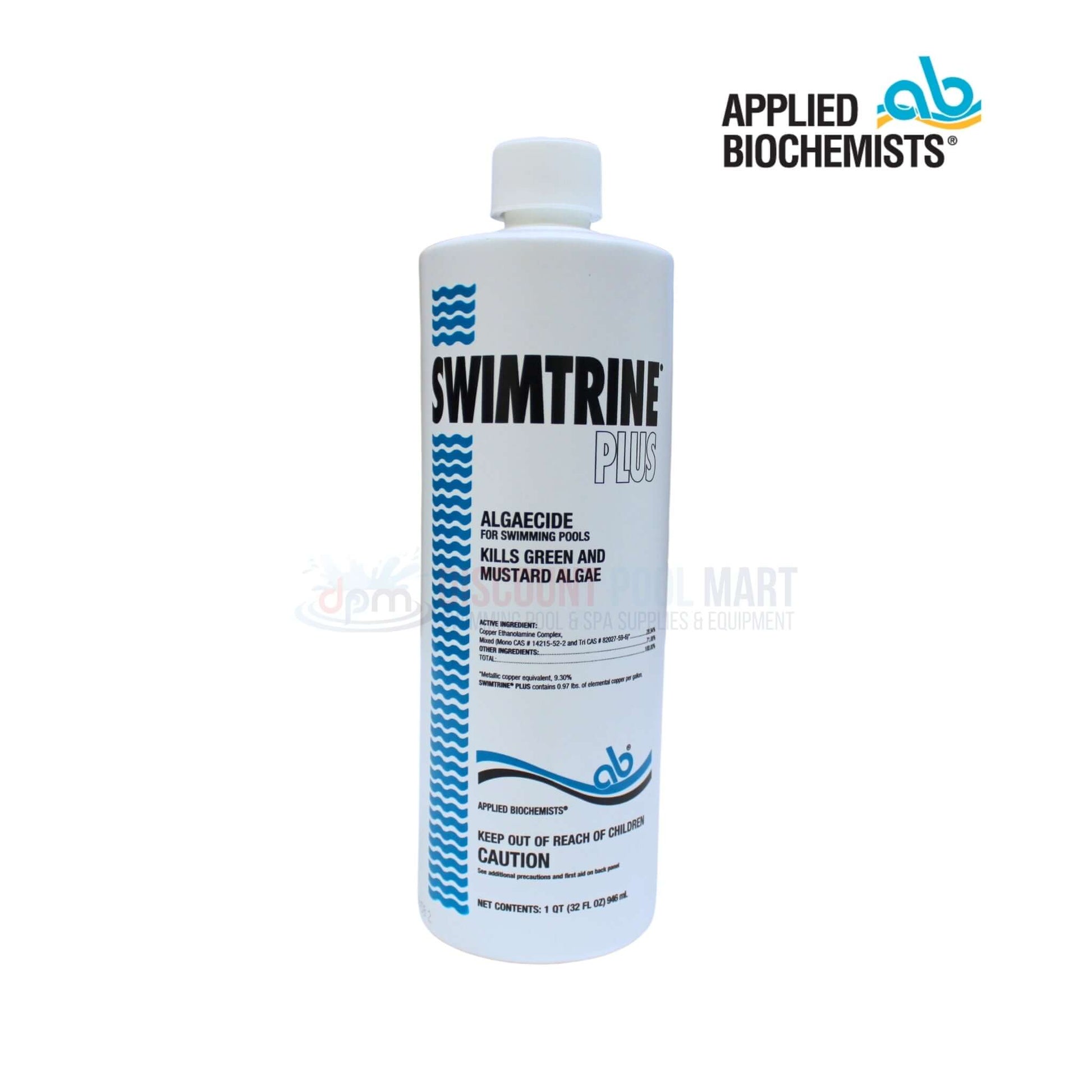 Applied Biochemists Swimtrine Plus pool algaecide for green and mustard algae, 32 oz. | Discount Pool Mart DPM