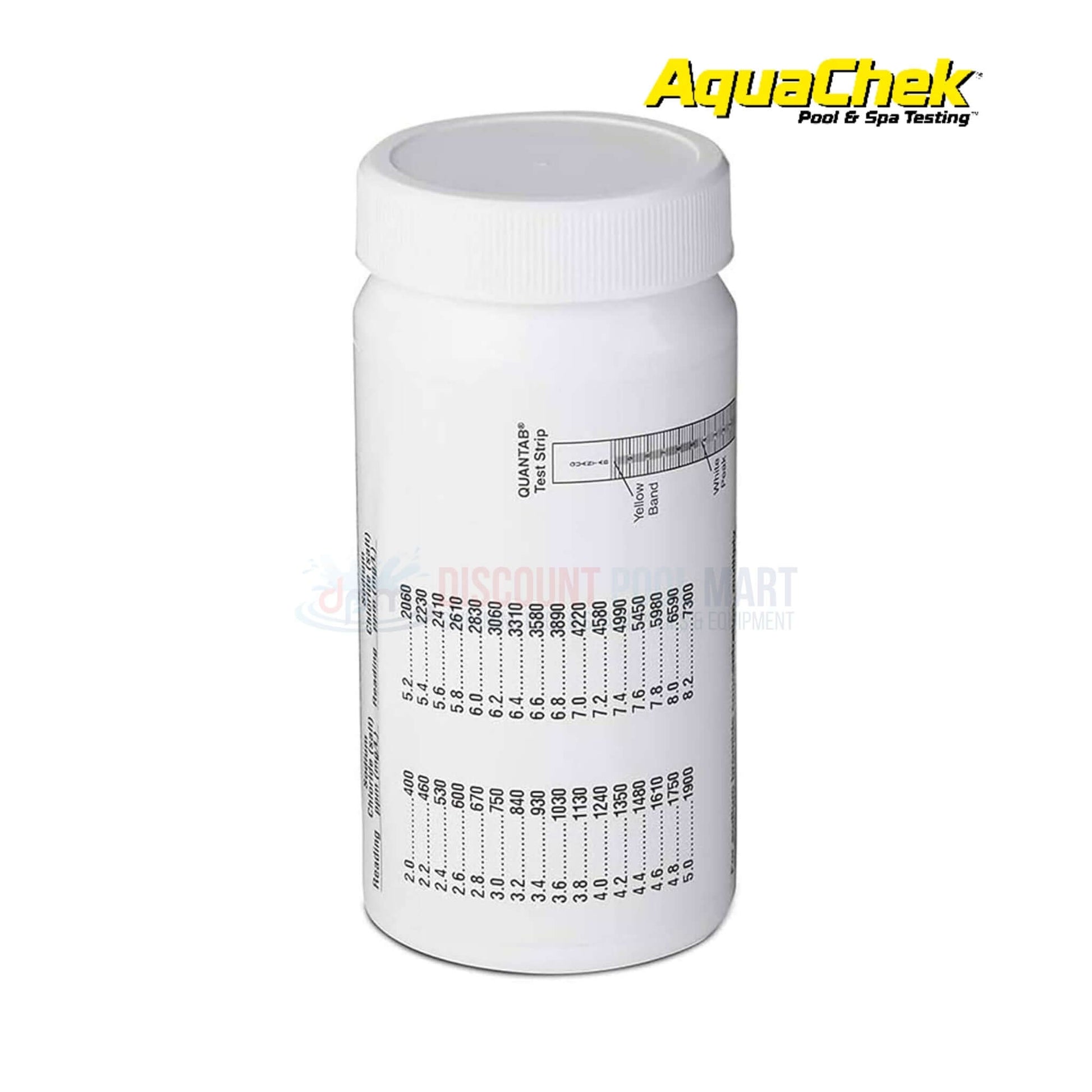 AquaChek White Salt Titrators Test Strips by Discount Pool Mart DPM for pool water salt level testing.
