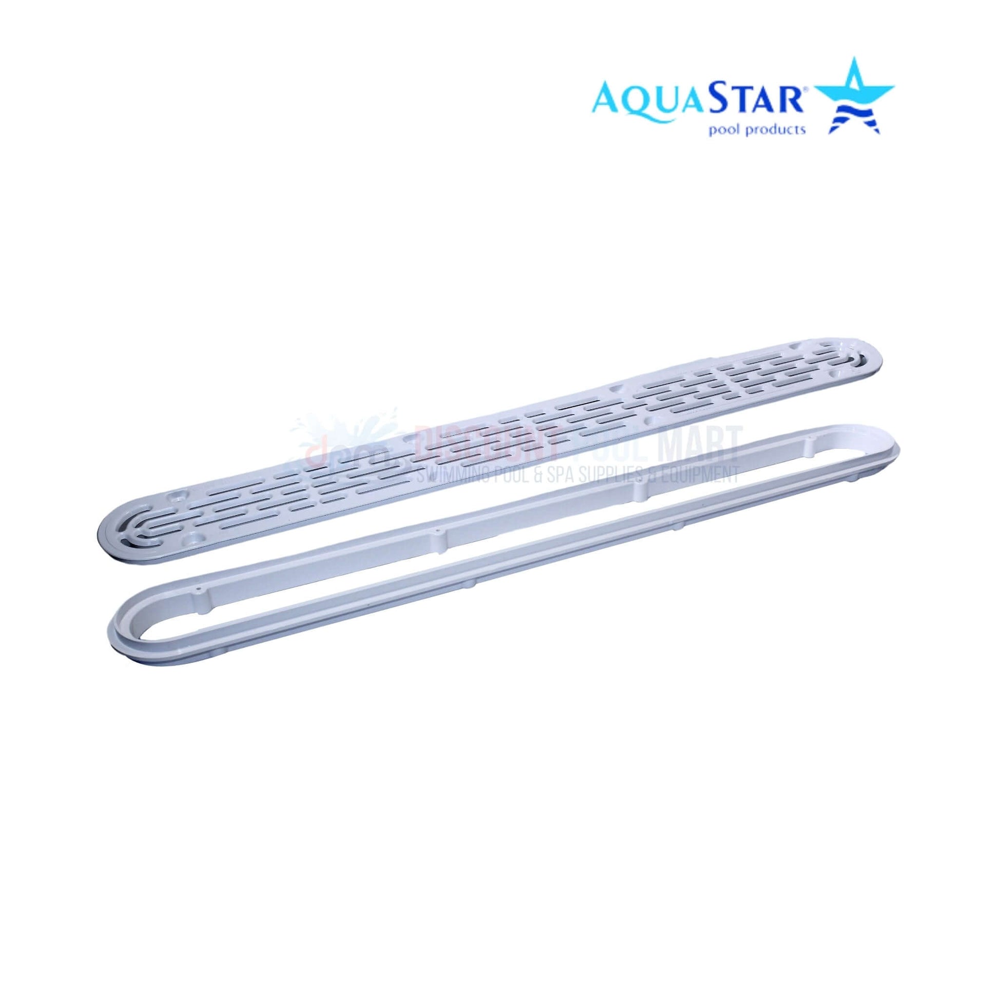 AquaStar 32" Channel Drain with Flat Grate by Discount Pool Mart, SKU: 32CDFLFR101, efficient drainage solution.