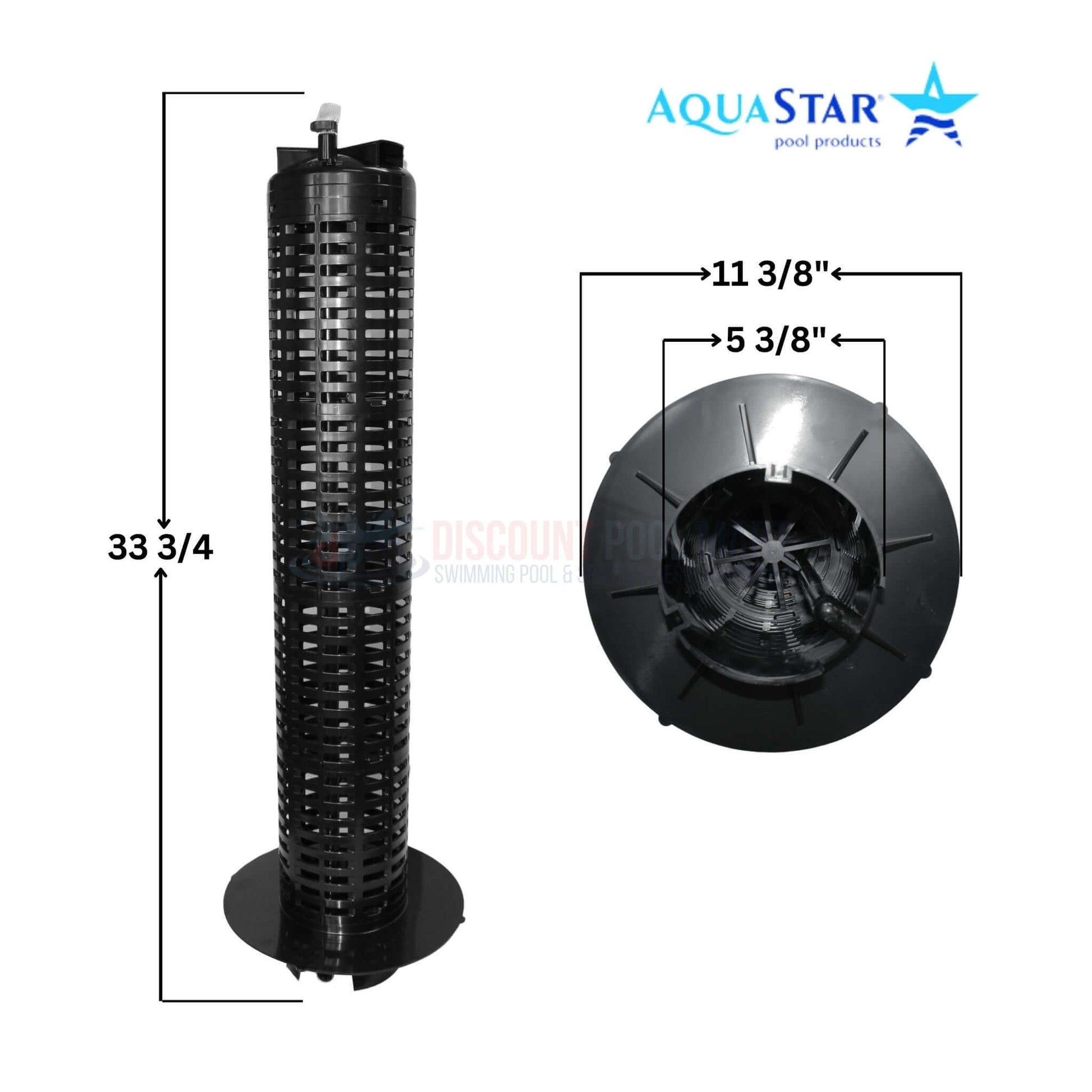 AquaStar Filter Core Assembly PF2005 for PLF27000 filters at Discount Pool Mart DPM with dimensions 33 3/4" height.