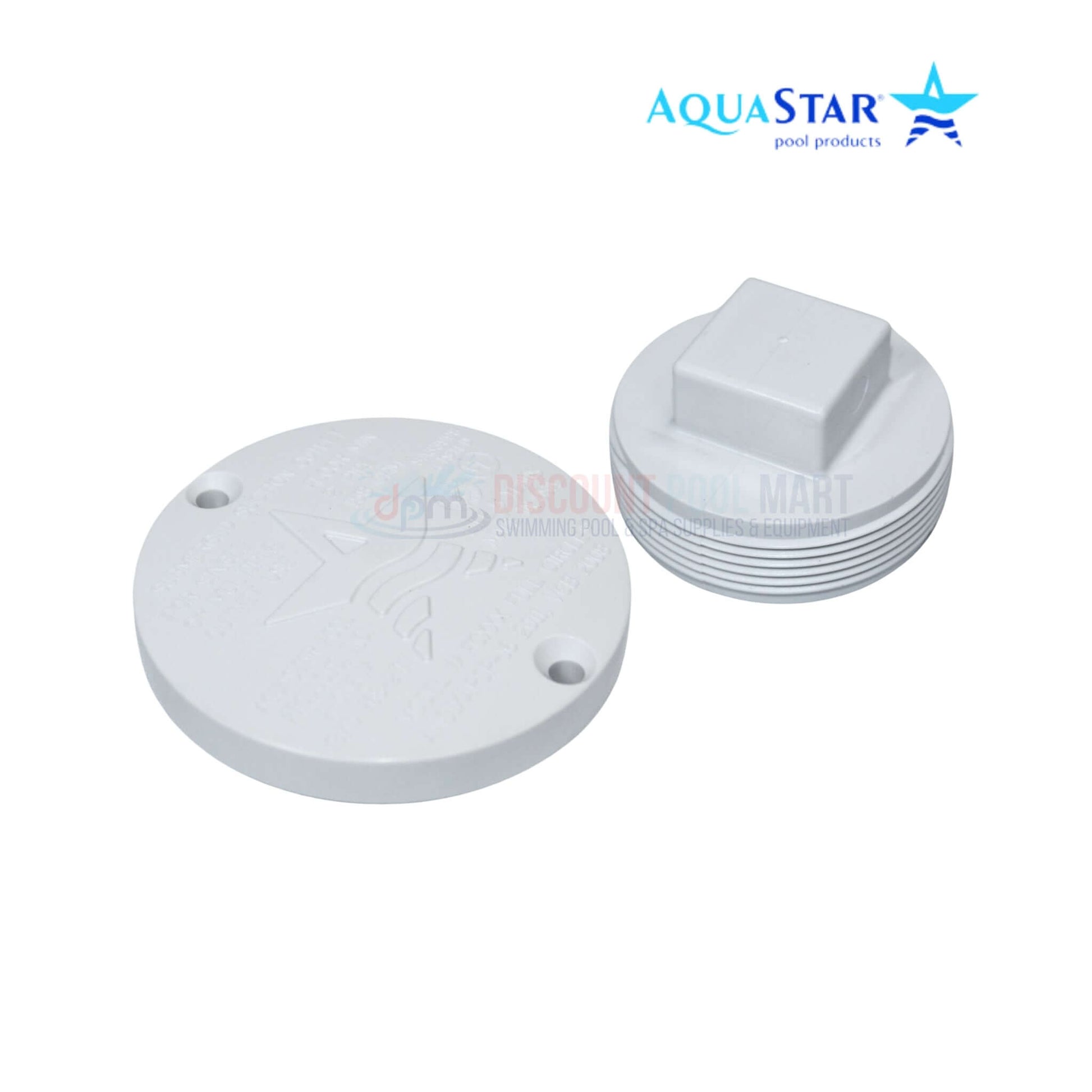 AquaStar Full Circle Suction Cover and One-Port Sump, 20" FC101, by Discount Pool Mart DPM, UV-resistant polymer design.