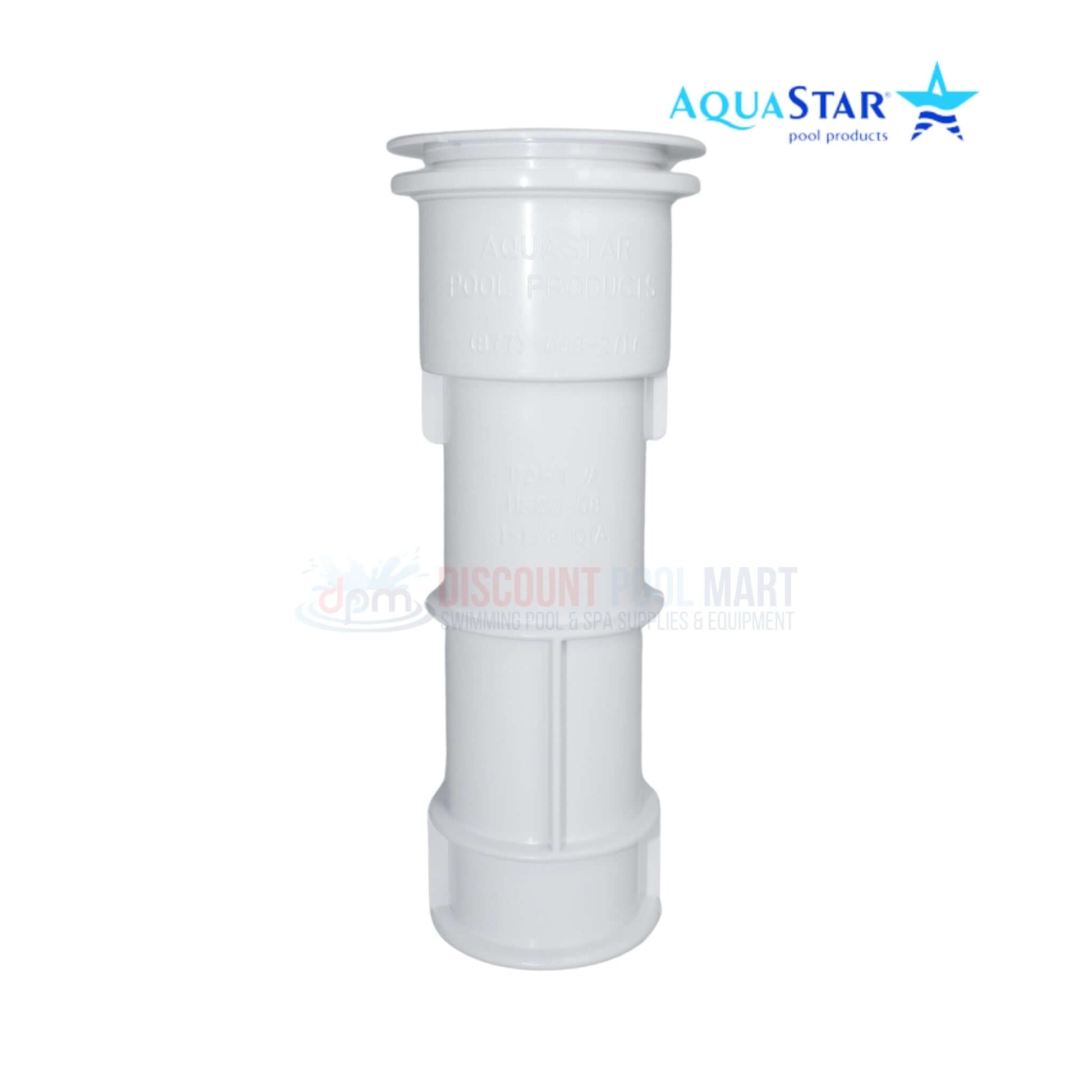 AquaStar Umbrella Stand US101 in white, 7.5-inch, durable ABS polymer for pool use. Available at Discount Pool Mart DPM.