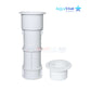 AquaStar Umbrella Stand with Sleeve and Center Cap, 7.5-inch, White, from Discount Pool Mart (DPM), durable for pool use.