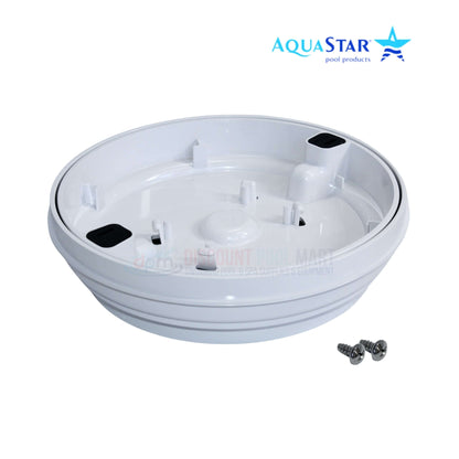 AquaStar 10" Fillable Skimmer Lid and Frame in White with screws | SKU FL10101 | Discount Pool Mart DPM