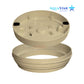 AquaStar 10" Fillable Standard Skimmer Lid and Frame in tan, product SKU FL10108 from Discount Pool Mart DPM.