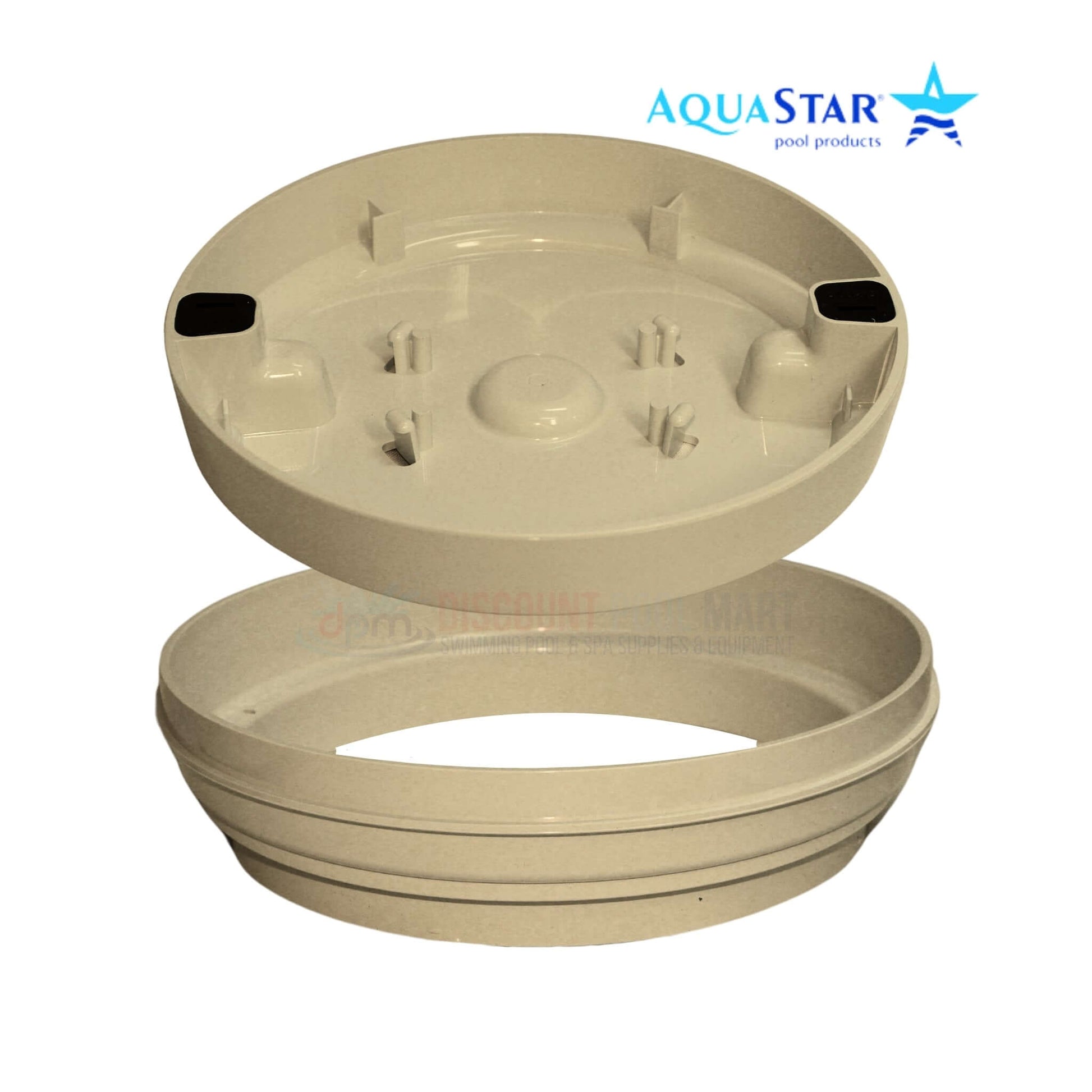 AquaStar 10" Fillable Standard Skimmer Lid and Frame in tan, product SKU FL10108 from Discount Pool Mart DPM.