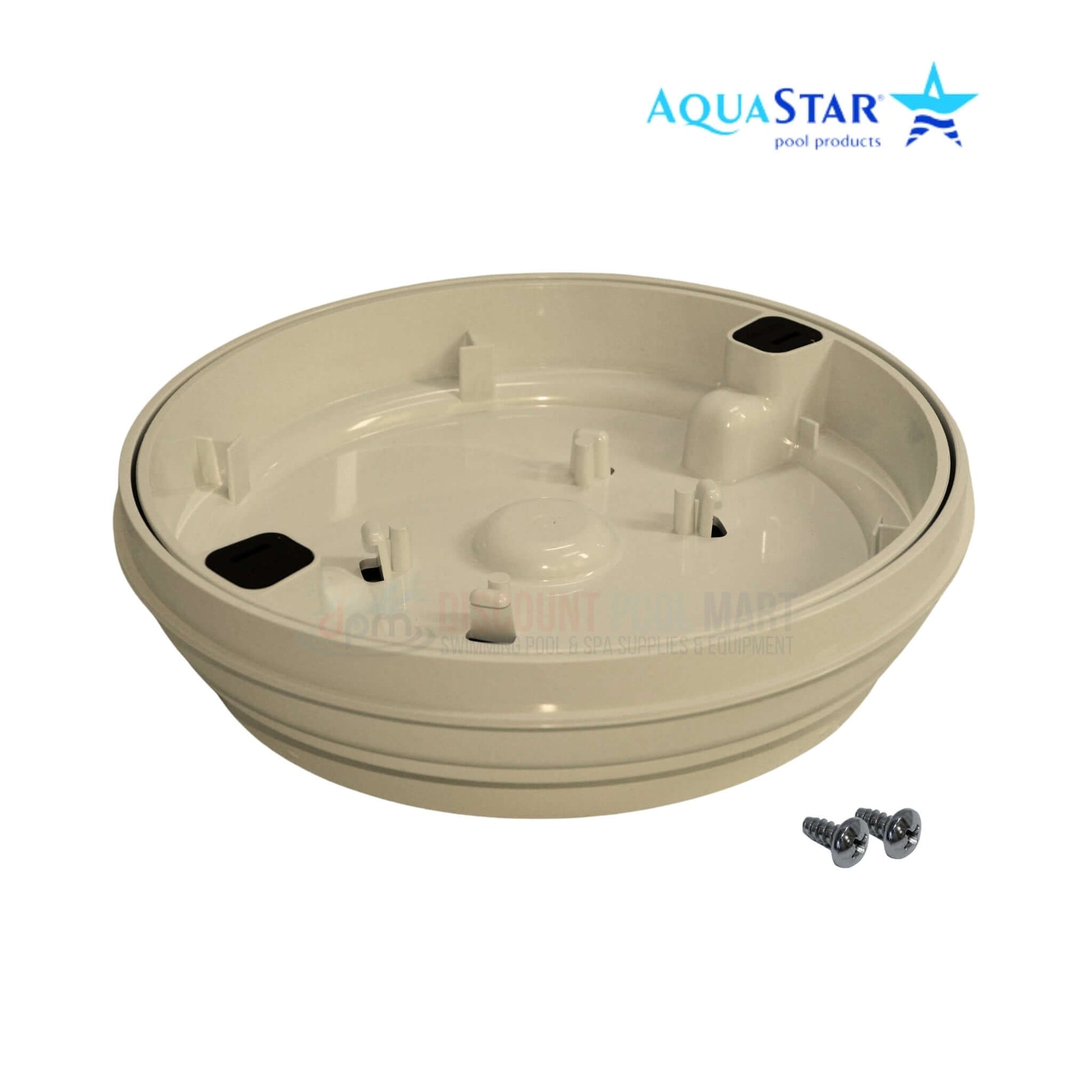 AquaStar 10" Fillable Skimmer Lid and Frame in Tan from Discount Pool Mart FL10108. Durable design for pool decks.