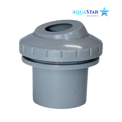 AquaStar 8203 Directional Eyeball Fitting, 1.5" MPT, 0.75" Eye, Gray, for optimal pool water flow control, Discount Pool Mart DPM.