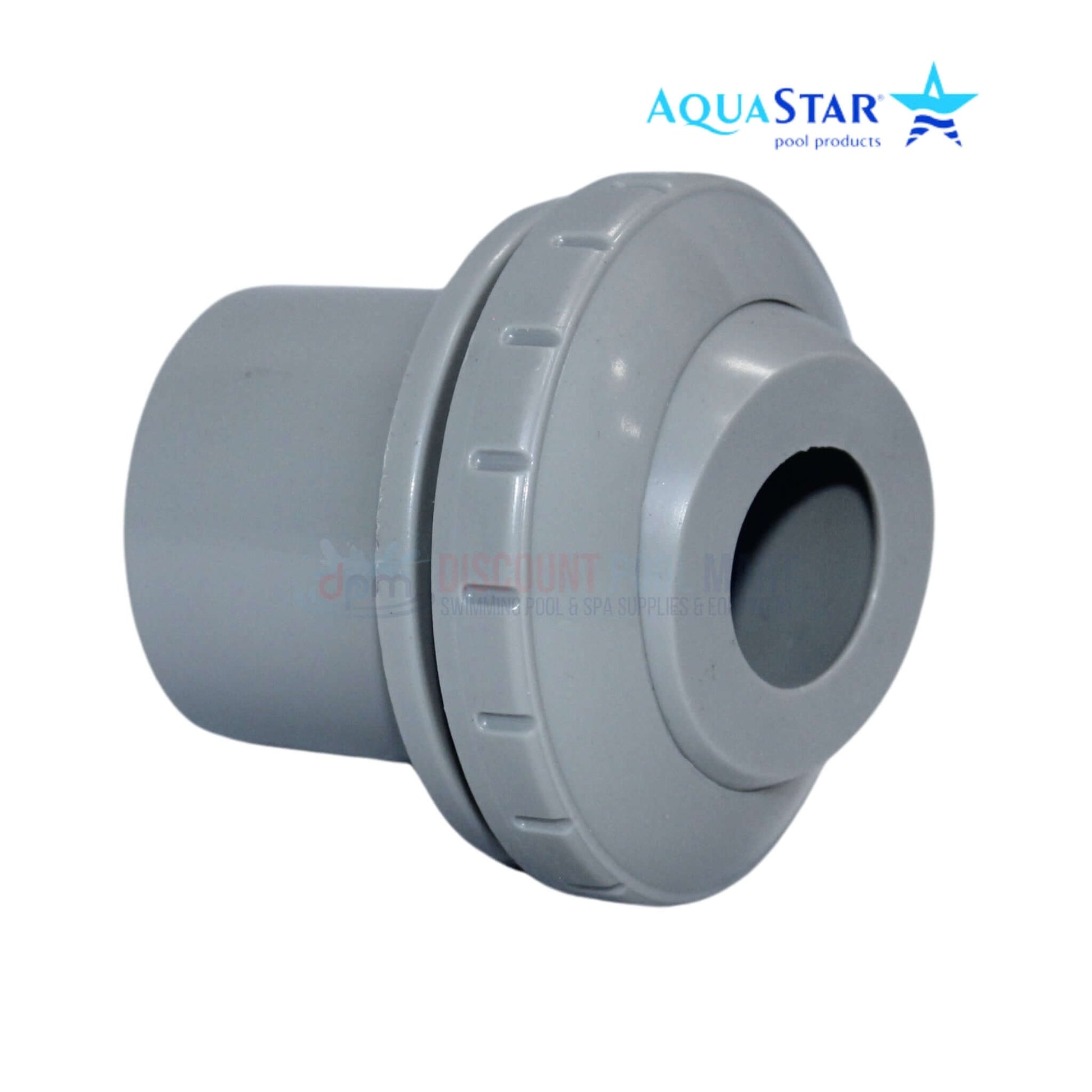 AquaStar Directional Eyeball Fitting in gray, 1.5" MPT, 0.75" eye, SKU 8203, from Discount Pool Mart DPM.