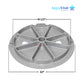 AquaStar Round Skimmer Lid, Light Gray, 9.9 inches, compatible with standard collars, from Discount Pool Mart DPM.