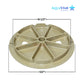 AquaStar RT108 Tan Round Skimmer Lid, 9.9" diameter, compatible with AquaStar and standard skimmer collars. Discount Pool Mart DPM.