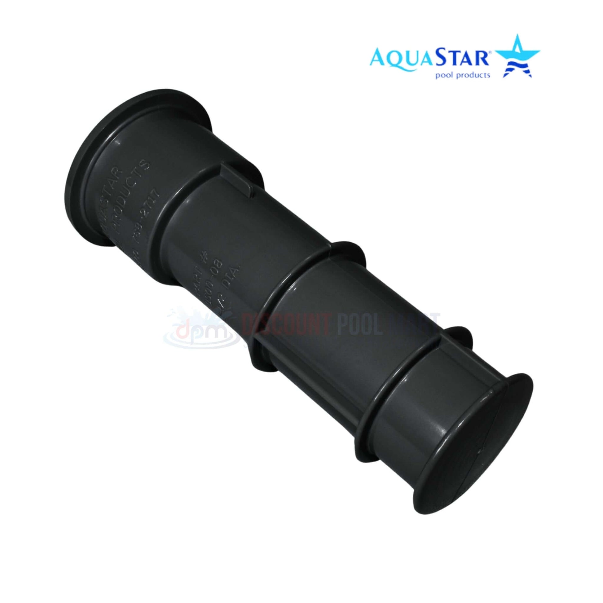 AquaStar Umbrella Stand Sleeve and Center Cap in black, 7.5-inch, durable UV-resistant ABS, from Discount Pool Mart (DPM).