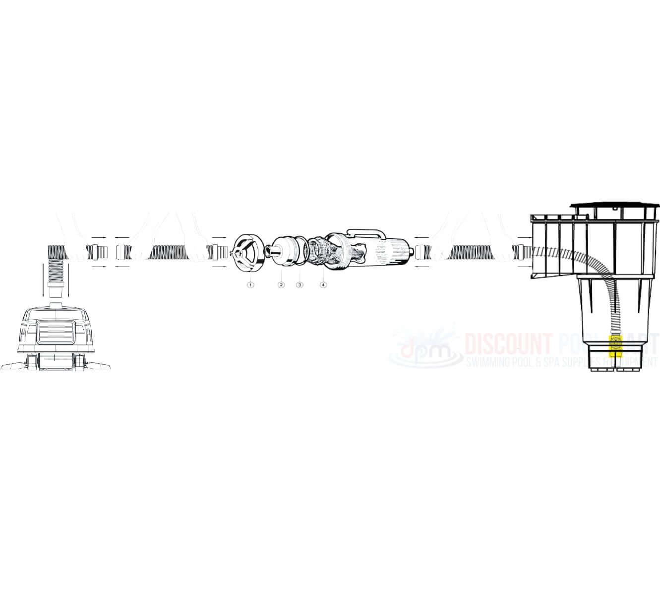 Aquastar HWN161 Regulator Valve assembly illustration for suction pool cleaners at Discount Pool Mart DPM.