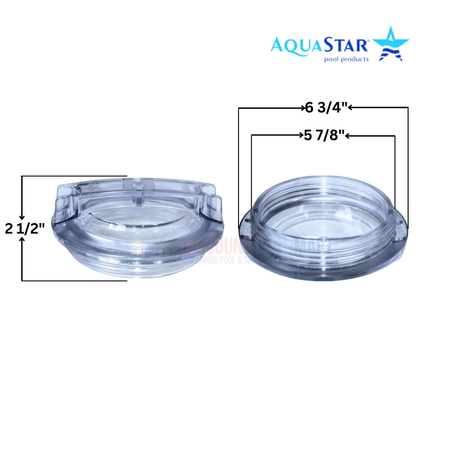Aquastar Strainer Cover Lid dimensions, compatible with Hayward Super II Pumps SPX3100D. Available at Discount Pool Mart DPM.