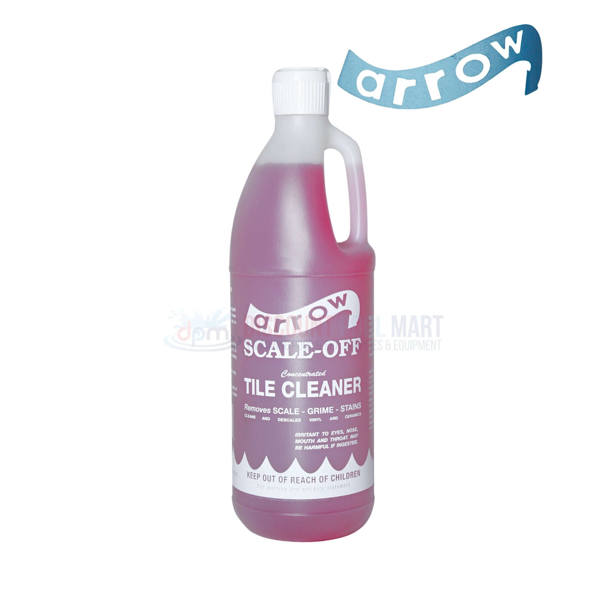 Arrow Scale Off Tile Cleaner 32oz from Discount Pool Mart, effectively removes scale, grime, and stains from pool tiles.