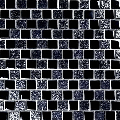 Artistry in Mosaics 1" x 1" Black Glass Tiles from Discount Pool Mart, SKU SS82323K1, modern design for easy installation.