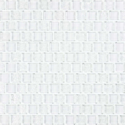 Artistry in Mosaics 1" x 1" Glass Tiles Signature Series | Bright White | 1 sq ft. | SS82323W1