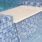 Artistry in Mosaics 1" x 2" Glass Tiles Crystal Series | Trim Turquoise Cobalt Blue Blend | Linear Foot | TRIM-GC82348B3