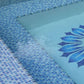Artistry in Mosaics 1" x 2" Glass Tiles Crystal Series | Trim Turquoise Cobalt Blue Blend | Linear Foot | TRIM-GC82348B3