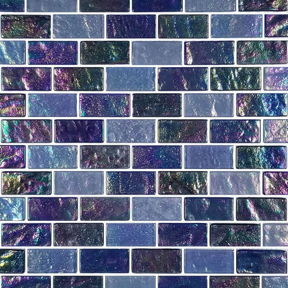Artistry in Mosaics 1" x 2" Glass Tiles Ocean Series | Blue Blend | 1 sq ft. | GC62348B6