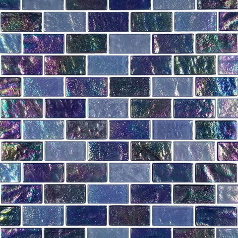 Artistry in Mosaics Ocean Series Glass Tiles 1"x2" Blue Blend, SKU GC62348B6, from Discount Pool Mart DPM.