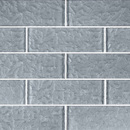 Artistry in Mosaics 2" x 6" Glass Tiles Moonscape Series | Gray | 1 sq ft. | MS826K7
